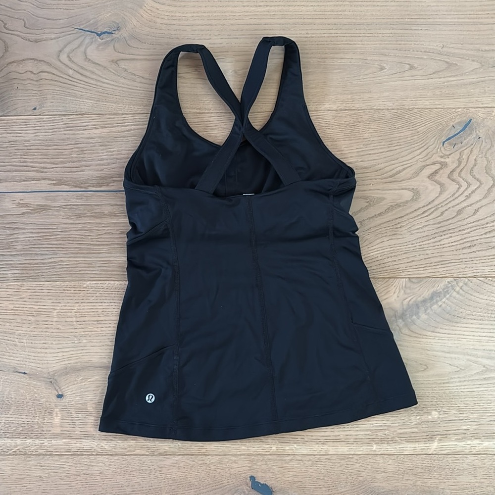 Lululemon Work it out tank, black, small